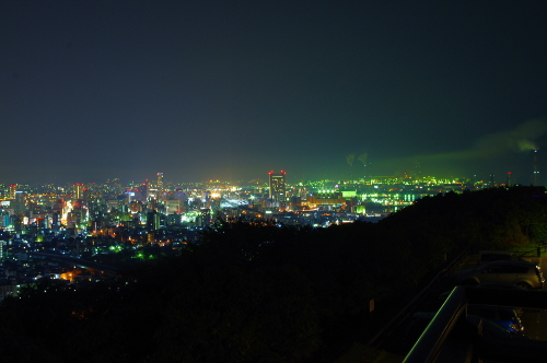 足立公園からの夜景 北九州市小倉北区