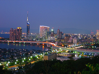 愛宕神社からの夜景 福岡市